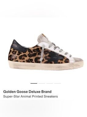 Golden Goose Leopard Print Super-Star Sneakers with Black Star